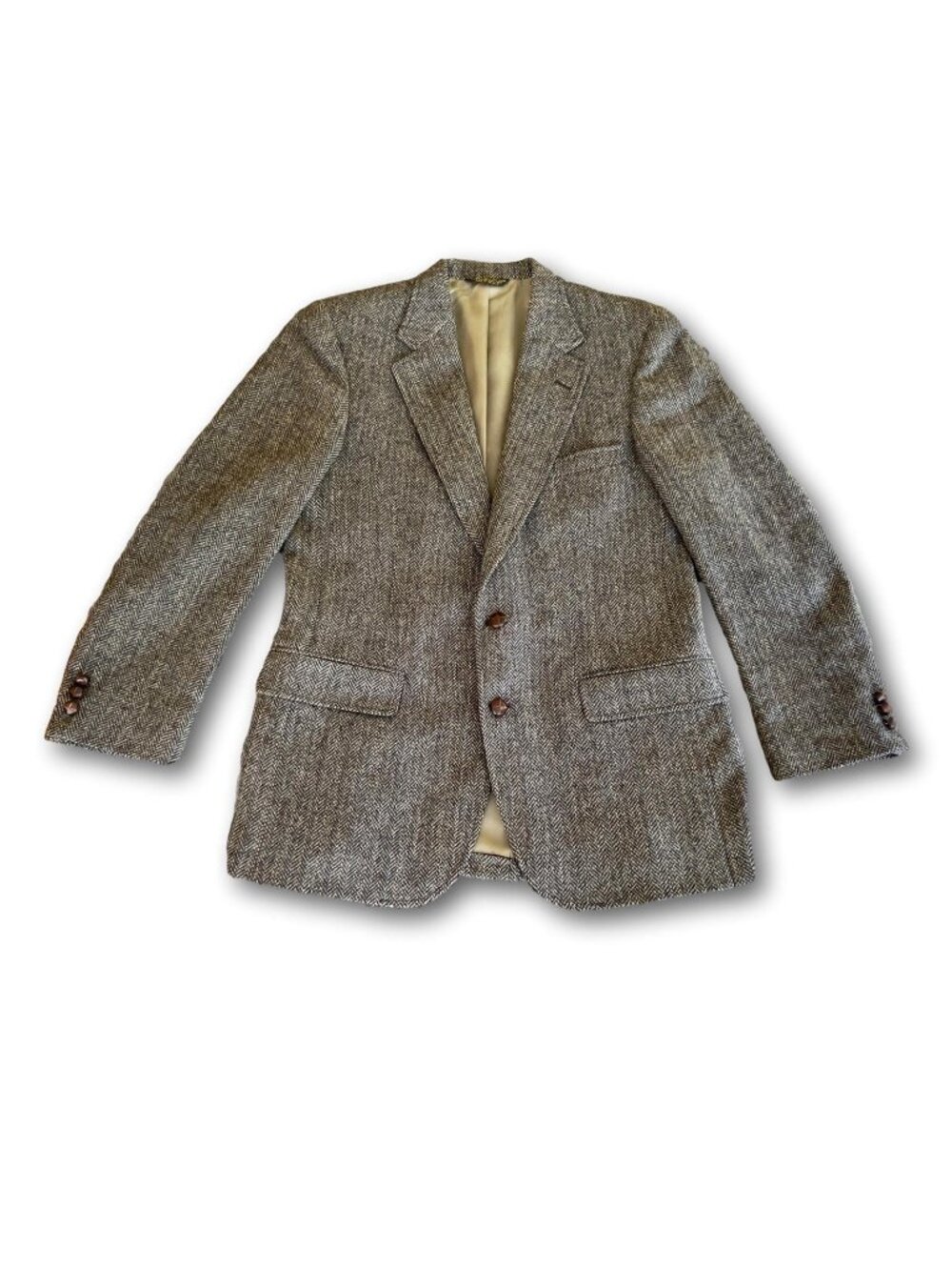 Vintage 70s Johnny Carson Tweed Blazer Jacket Mens 38R 100% Pure Wool USA